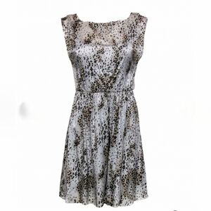 Alice‎ + Olivia, Silk Charmeuse Animal Print Dress, Size Small